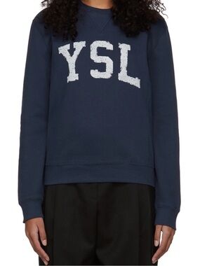 Yves Saint Laurent Navy YSL Sweater